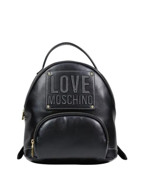 logo-patch backpack by MOSCHINO
