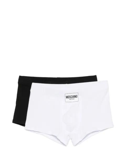 logo-patch boxers (set of two) by MOSCHINO