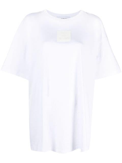 logo-patch organic cotton T-shirt by MOSCHINO