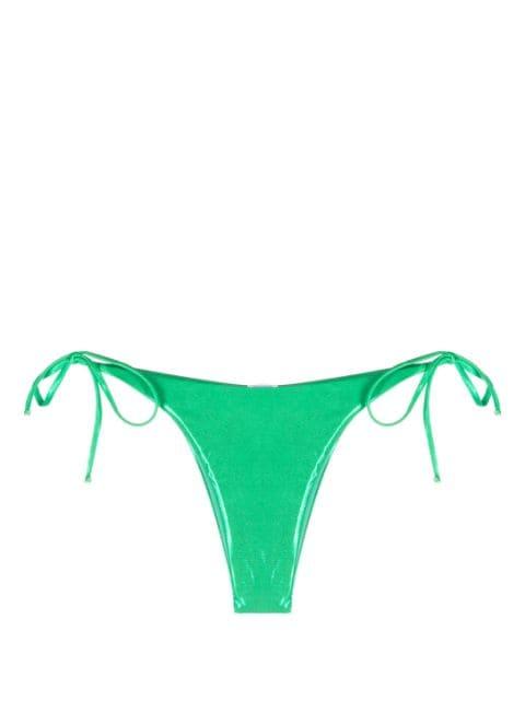 logo-patch side-tie bikini bottoms by MOSCHINO
