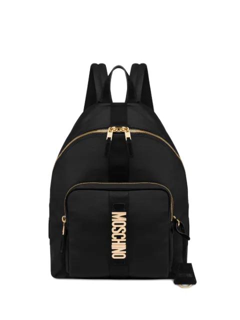 logo-plaque backpack by MOSCHINO