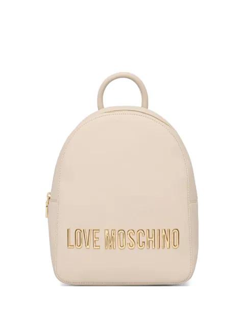 logo-plaque backpack by MOSCHINO