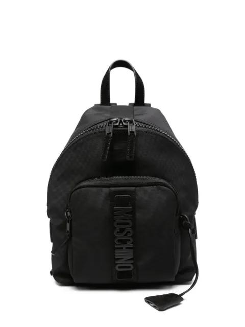 logo-plaque backpack by MOSCHINO