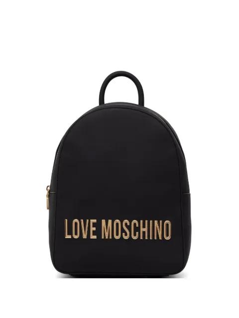 logo-plaque backpack by MOSCHINO