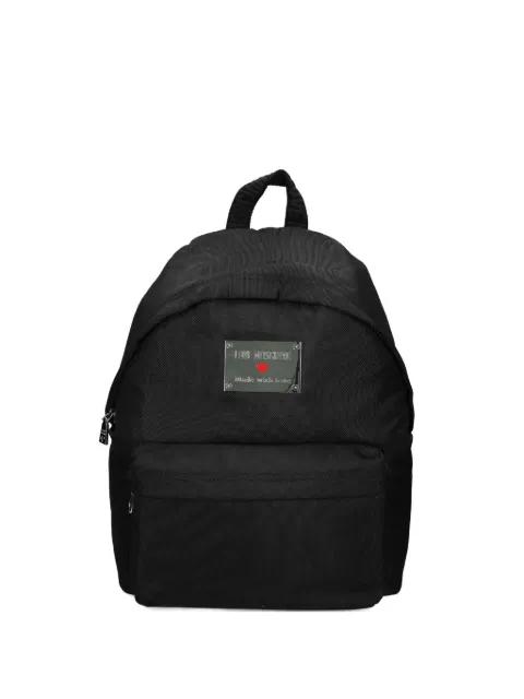 logo-plaque backpack by MOSCHINO