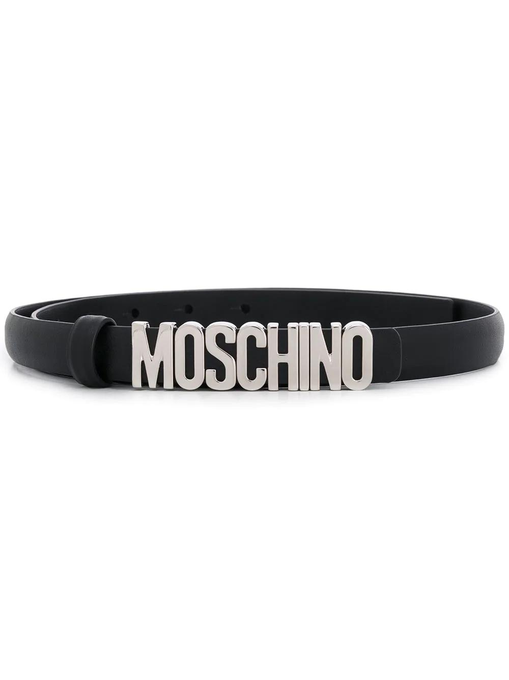 logo plaque belt by MOSCHINO