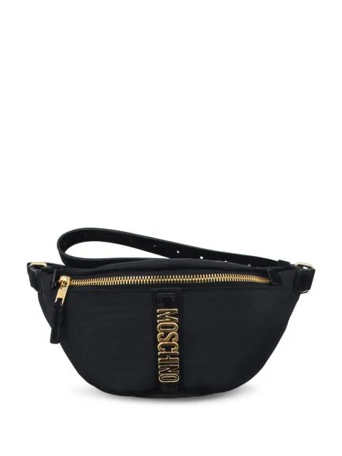 logo plaque belt shoulder bag by MOSCHINO