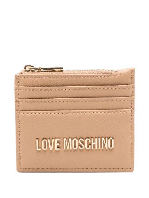 logo-plaque cardholder by MOSCHINO