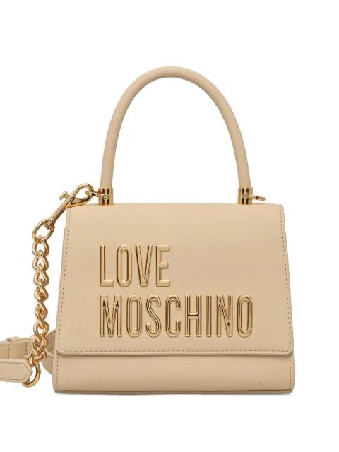 logo-plaque chain tote bag by MOSCHINO