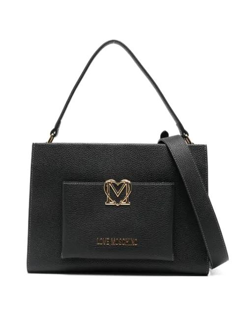 logo-plaque tote bag by MOSCHINO