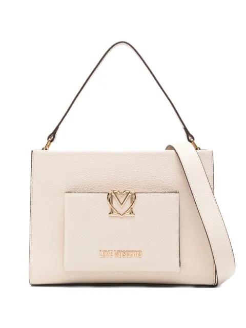 logo-plaque tote bag by MOSCHINO