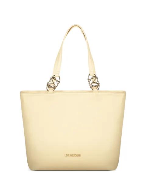 logo-plaque tote bag by MOSCHINO