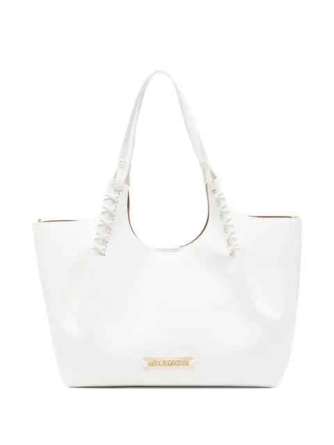 logo-plaque tote bag by MOSCHINO