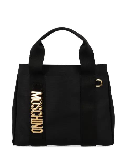 logo-plaque tote bag by MOSCHINO