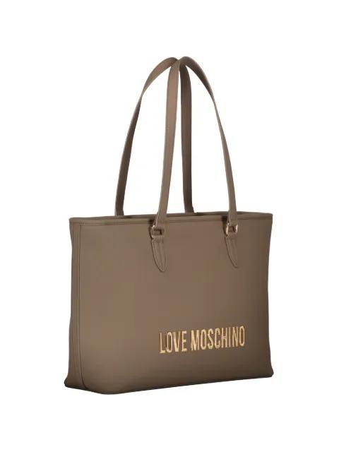 logo-plaque tote bag by MOSCHINO