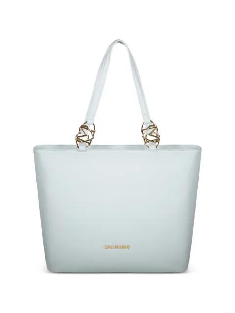 logo-plaque tote bag by MOSCHINO