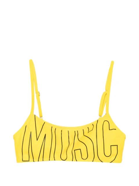 logo-print bikini top by MOSCHINO