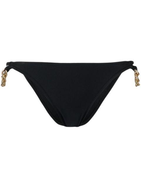 logo-print chain-trim bikini briefs by MOSCHINO