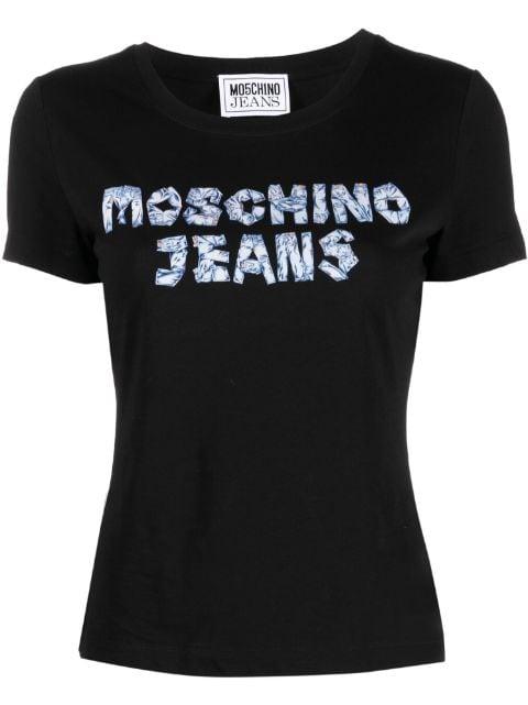 logo-print cotton T-shirt by MOSCHINO