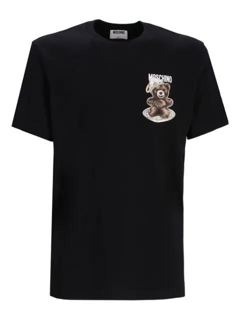 logo-print cotton T-shirt by MOSCHINO