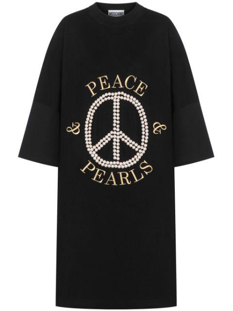 logo-print cotton dress by MOSCHINO