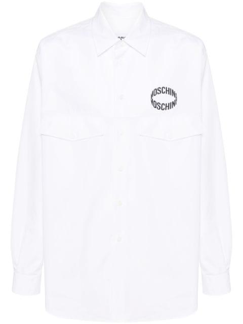logo-print cotton shirt by MOSCHINO