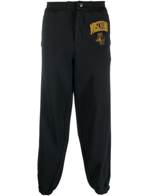logo-print cotton sweatpants by MOSCHINO