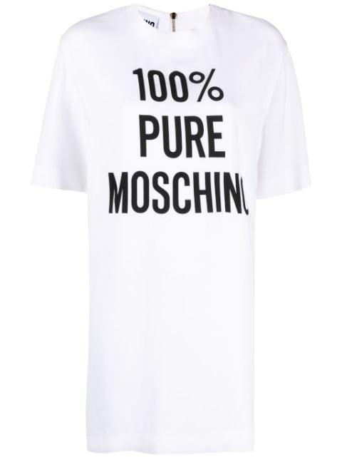 logo-print crepe minidress by MOSCHINO