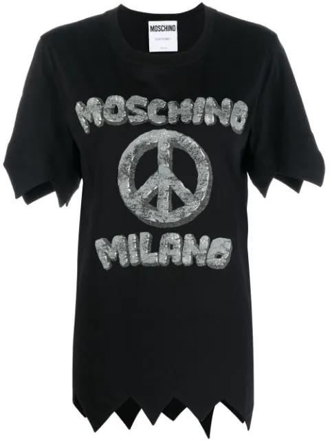 logo-print detail T-shirt by MOSCHINO