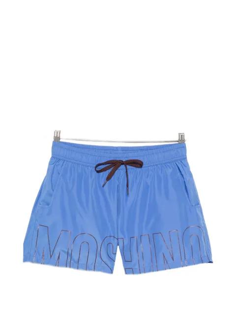 logo-print drawstring swim shorts by MOSCHINO