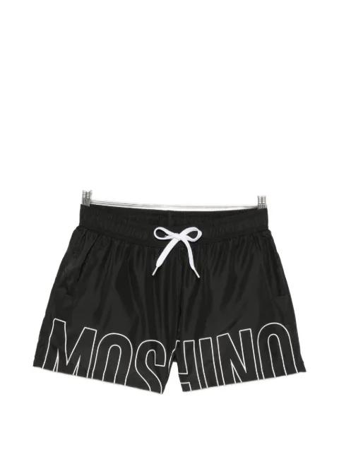 logo-print drawstring swim shorts by MOSCHINO
