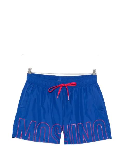 logo-print drawstring swim shorts by MOSCHINO
