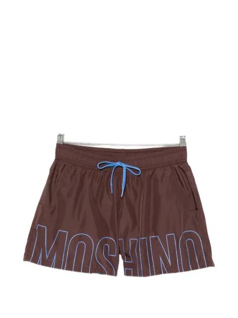 logo-print drawstring swim shorts by MOSCHINO