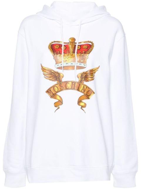 logo-print hoodie by MOSCHINO