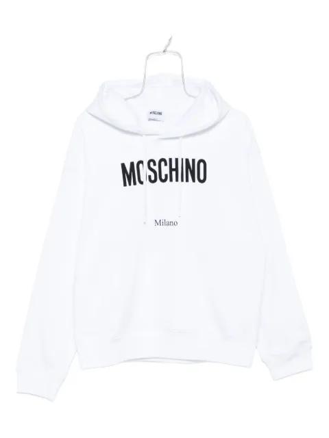 logo-print hoodie by MOSCHINO