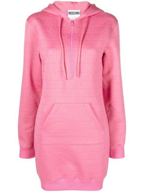 logo-print hoodie dress by MOSCHINO