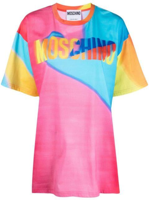 logo-print oversized T-shirt by MOSCHINO