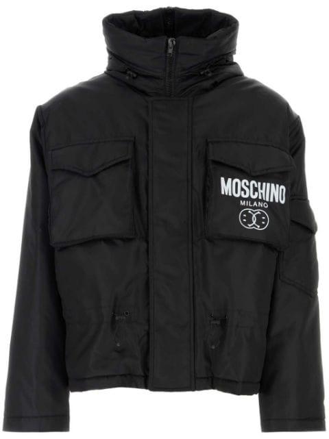 logo-print padded jacket by MOSCHINO