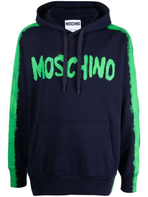 logo-print pullover hoodie by MOSCHINO