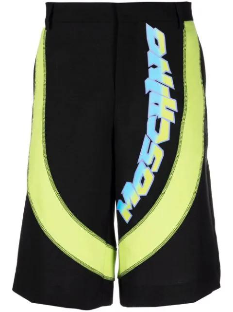 logo-print tailored shorts by MOSCHINO