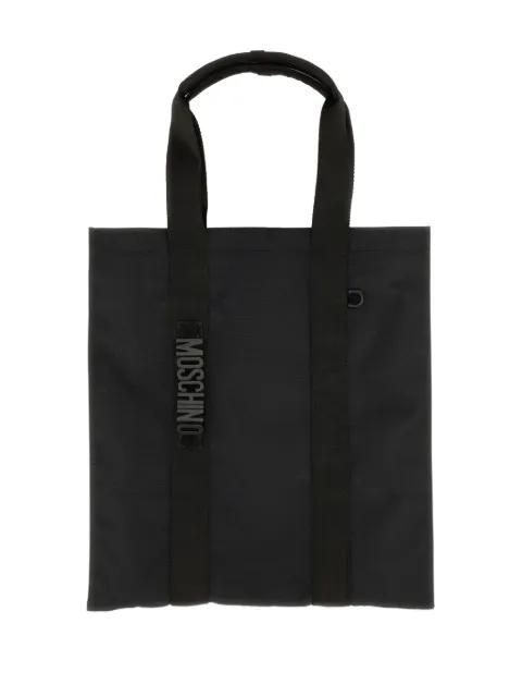 logo-print tote bag by MOSCHINO