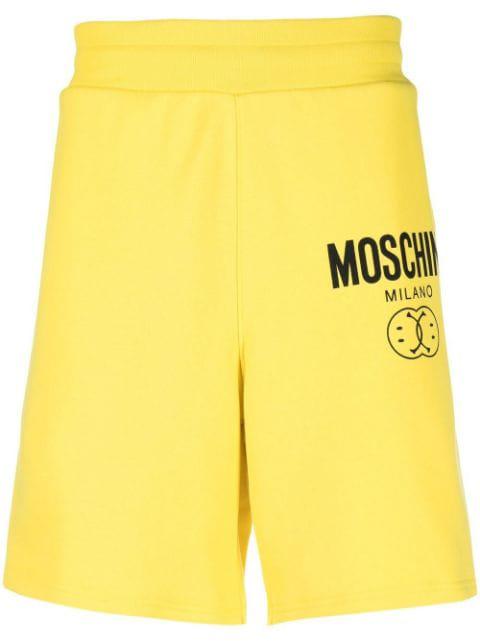 logo-print track shorts by MOSCHINO