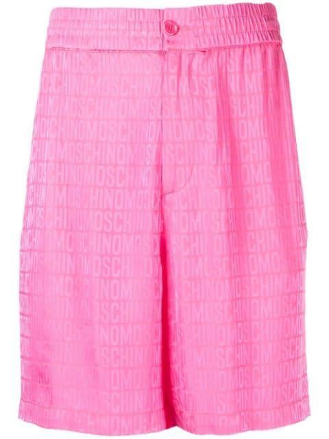 logo-print track shorts by MOSCHINO