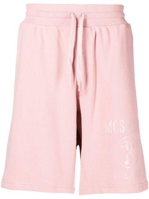 logo-print track shorts by MOSCHINO