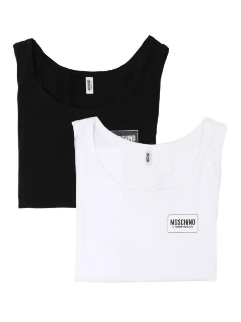 logo-print vest (set of two) by MOSCHINO