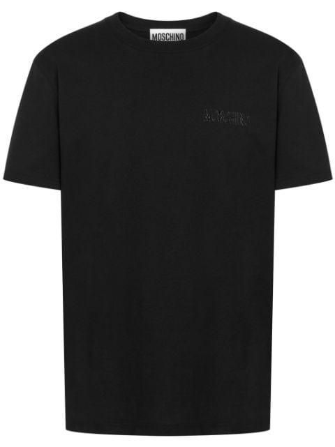 logo-raised cotton T-shirt by MOSCHINO