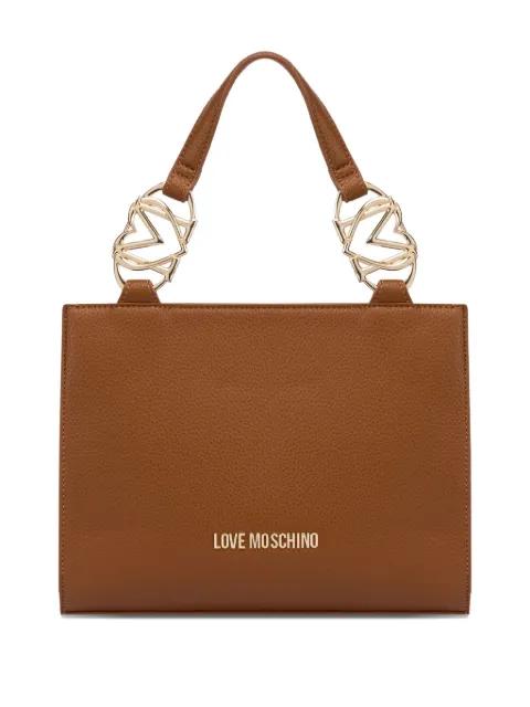 logo-ring handle tote bag by MOSCHINO