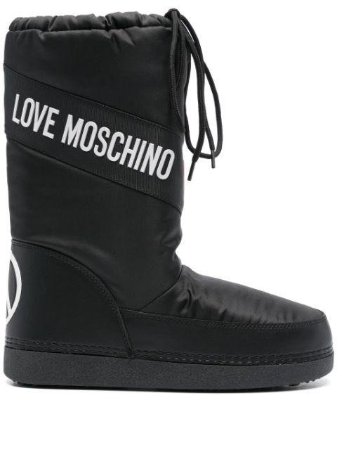 logo-rubberised ski boots by MOSCHINO