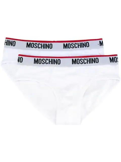 logo-strap briefs (set of two) by MOSCHINO