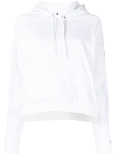 logo-stripe drawstring hoodie by MOSCHINO